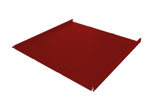 Фальц двойной стоячий Line Grand Line 0,5 Satin с пленкой на замках RAL 3011 коричнево-красный