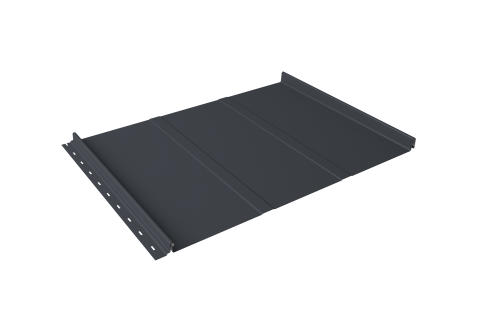 Кликфальц Line Grand Line 0,5 PE с пленкой на замках RAL 7024 мокрый асфальт