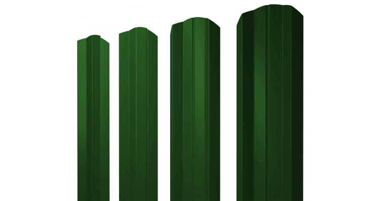 Штакетник М-образный А фигурный 0,45 Drap RAL 6005 зеленый мох