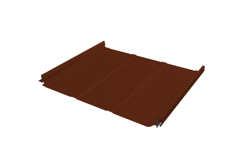 Кликфальц Pro Line Grand Line 0,5 Satin с пленкой на замках RAL 3009 оксидно-красный