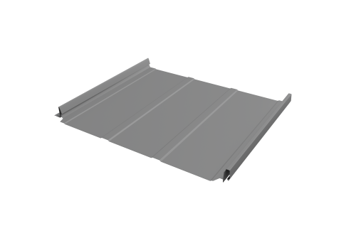 Кликфальц Pro Line Grand Line 0,45 PE с пленкой на замках RAL 9006 бело-алюминиевый