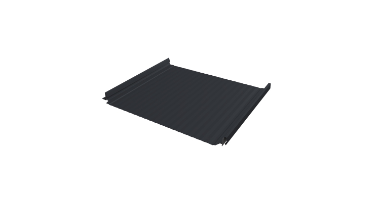 Кликфальц Pro Gofr Grand Line 0,45 PE с пленкой на замках RAL 7024 мокрый асфальт