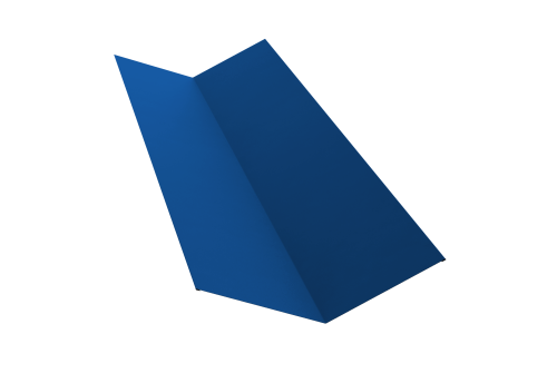 Планка ендовы верхней 145х145 0,4 PE с пленкой RAL 5005 сигнальный синий (3м)
