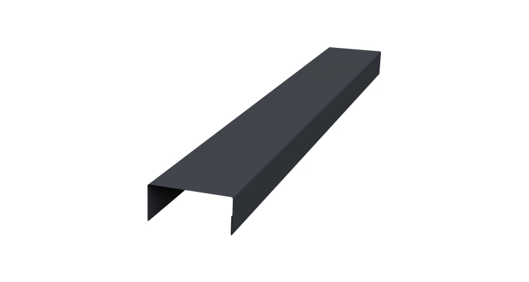 Крышка 45х20 жалюзи Texas 0,45 Drap TwinColor RAL 7024 мокрый асфальт (3м)