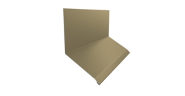 Планка примыкание верхнее к стене фальц Grand Line 150х130х20 0,45 PE с пленкой RAL 1014 слоновая кость (3м)