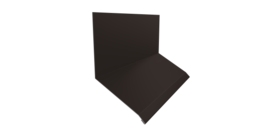 Планка примыкание верхнее к стене фальц Grand Line 150х130х20 0,5 Drap TX RR 32 темно-коричневый (2м)