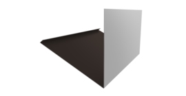 Планка примыкание верхнее к трубе фальц Grand Line 0,5 Drap TX RR 32 темно-коричневый (3м)