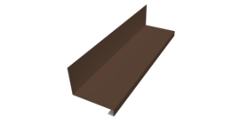 Планка примыкание нижнее к трубе фальц 0,45 Drap TR RAL 8017 шоколад (2м)