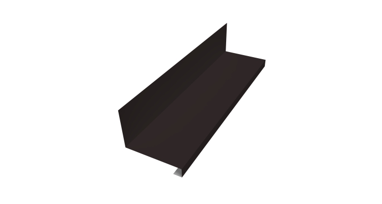 Планка примыкание нижнее к трубе для Кликфальц Pro 0,45 Drap ST RAL 9005 черный (3м)