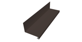 Планка примыкание нижнее к трубе для Кликфальц Pro 0,5 Drap RR 32 темно-коричневый (3м)