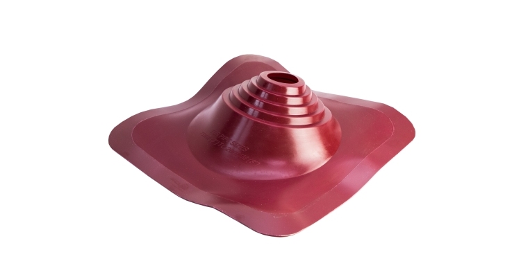 Проходной элемент MF CN угловой №110 (75-200мм) +240 силиконовый (металлический окрашенный фланец) красный