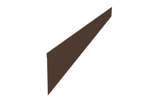 Ламель забора жалюзи Palermo стартовая/финишная для калиток и ворот 0,5 Drap TX RAL 8017 шоколад