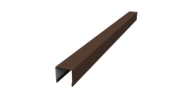 Планка вертикальная лицевая для забора жалюзи Palermo 0,5 Drap TX RAL 8017 шоколад (2,5м)