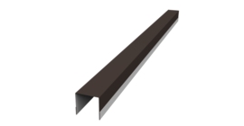 Планка вертикальная обратная для забора жалюзи Palermo 0,45 Drap ST RR 32 темно-коричневый (2м)