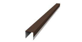 Планка вертикальная обратная для забора жалюзи Palermo 0,5 Satin Matt TX RAL 8017 шоколад (2,5м)