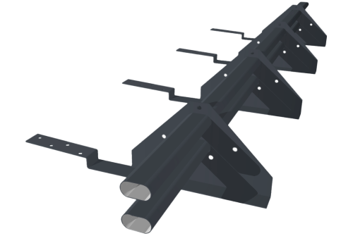 Снегозадержатель трубчатый для композитной черепицы Roman RAL 7024 (3м)