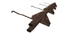 Снегозадержатель трубчатый для натуральной черепицы Стандарт RAL 8017 3м (профиль до 50мм)