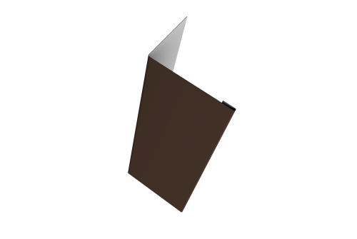 Нащельник для калиток и ворот 25х35 жалюзи Milan, Tokyo, Palermo 0,45 Drap RAL 8017 шоколад (L2,0)