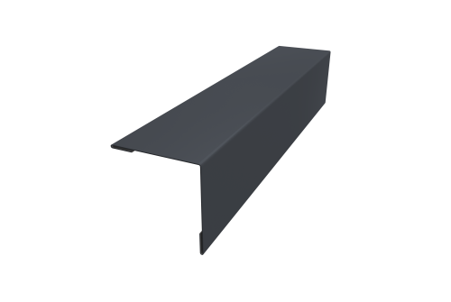 Планка завершающая 50х50 жалюзи Milan 0,45 Drap-double TX RAL 7024 мокрый асфальт (2,5м)